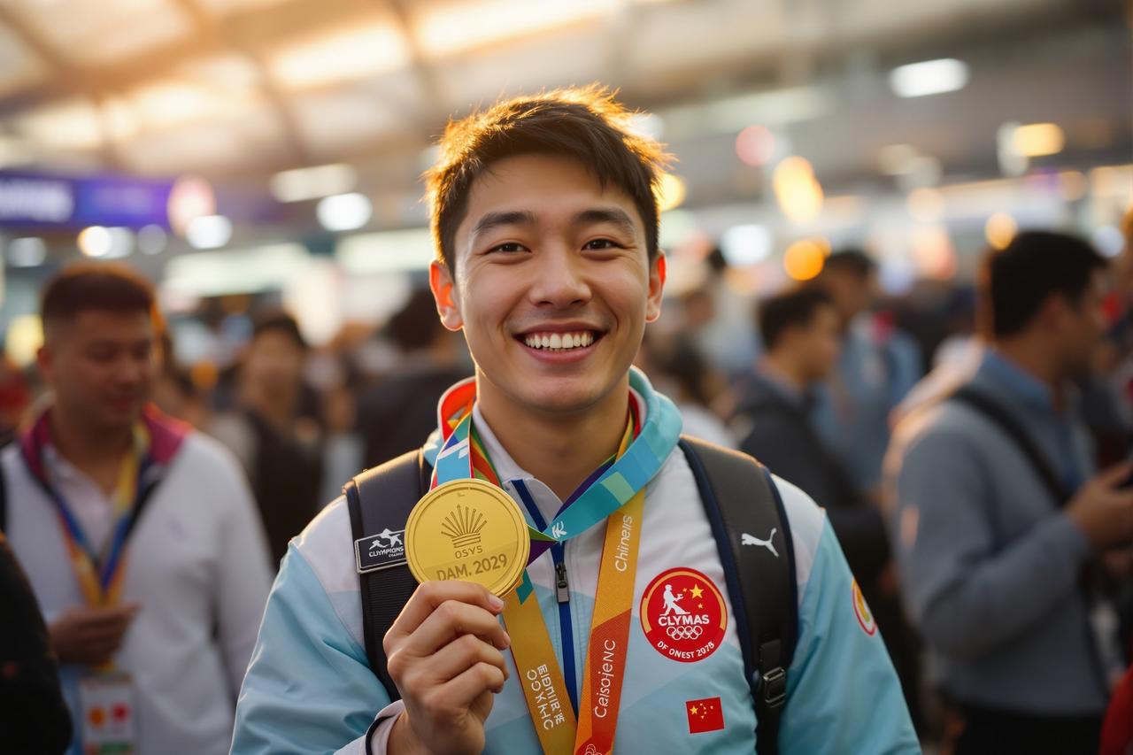 奥运冠军回国遭遇冷落？机场接机人数引发全网争议