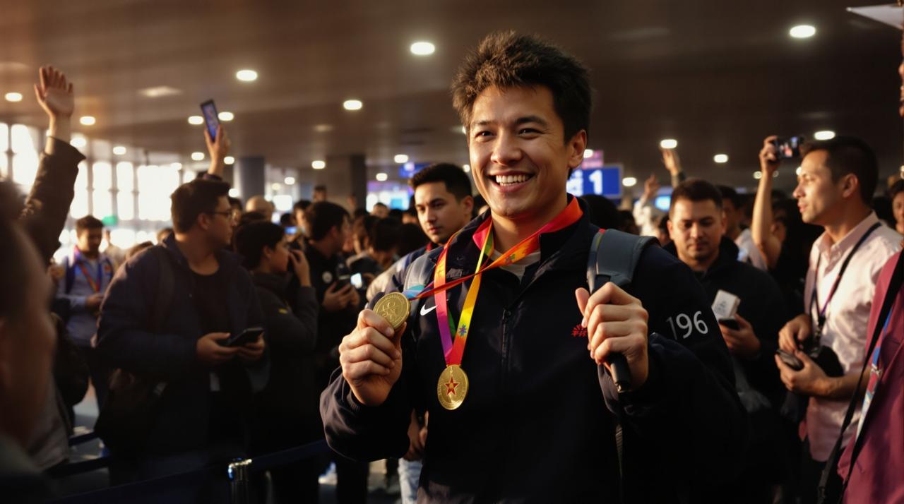 奥运冠军回国遭遇冷落？机场接机人数引发争议